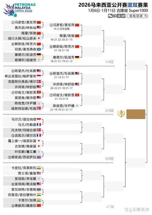 马来西亚羽毛球公开赛：国羽7胜2负 “梁王”组合意外出局